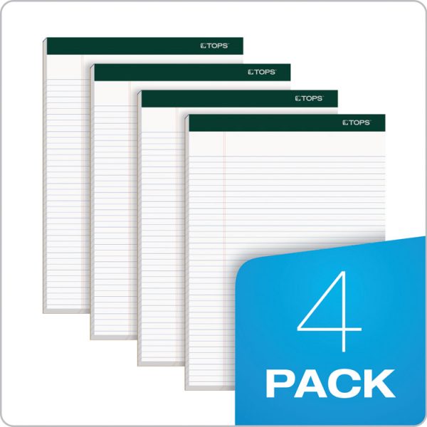 Double Docket Ruled Pads, Narrow Rule, 100 White 8.5 X 11.75 Sheets, 4/pack - Image 7