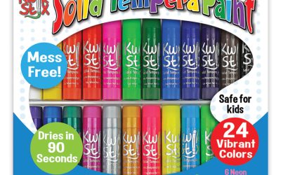 Kwik Stick Tempera Paint, 3.5″, Assorted Colors, 24/Pack