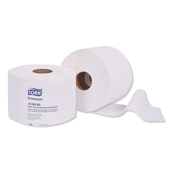 Premium Bath Tissue Roll With Opticore, Septic Safe, 2-Ply, White, 800 Sheets/roll, 36/carton