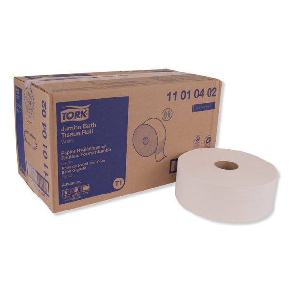 Advanced Jumbo Roll Bath Tissue, Septic Safe, 1-Ply, White, 3.48" x 2,247 ft, 6 Rolls/Carton