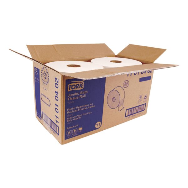 Advanced Jumbo Roll Bath Tissue, Septic Safe, 1-Ply, White, 3.48" x 2,247 ft, 6 Rolls/Carton - Image 3