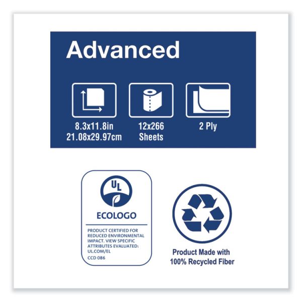 Advanced Soft Mini Centerfeed Hand Towel, 2-Ply, 8.3 x 11.8, 266/Roll, 12 Rolls/Carton - Image 4
