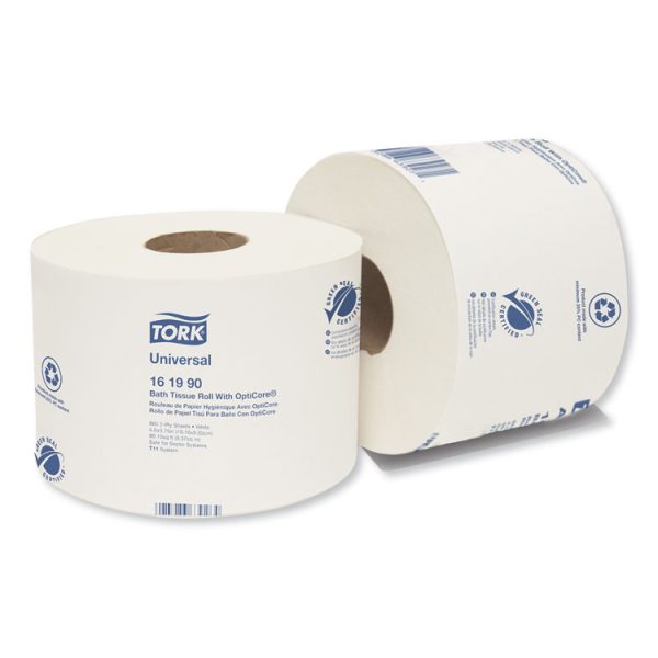 Universal Bath Tissue Roll With Opticore, Septic Safe, 2-Ply, White, 865 Sheets/roll, 36/carton