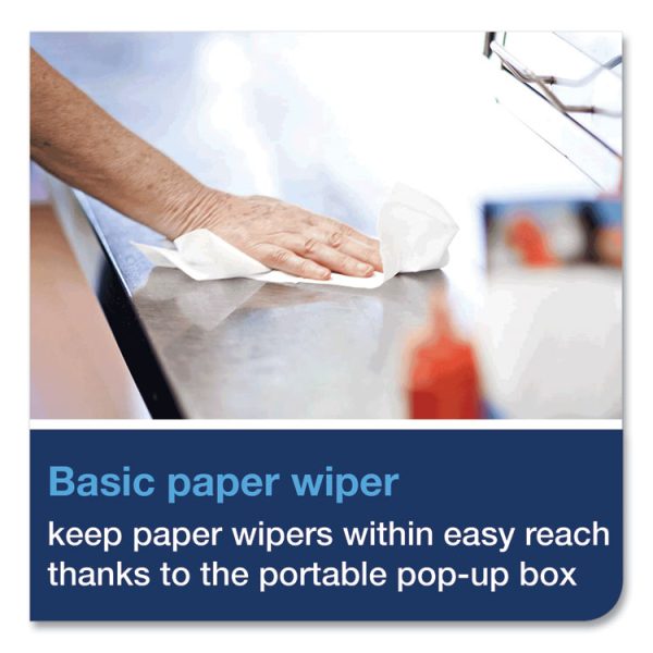 Basic Paper Wiper, 1-Ply, 9 x 10.5, White, 250/Box, 24 Boxes/Carton - Image 3