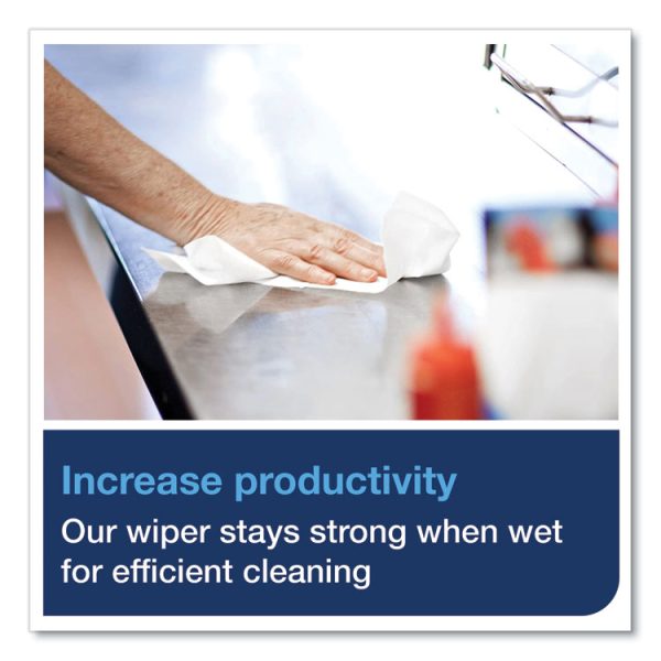 Heavy-Duty Paper Wiper 1/4 Fold, 1-Ply, 12.5 x 13, White, 56/Pack, 16 Packs/Carton - Image 6