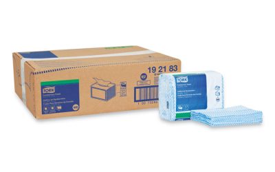 Small Pack Foodservice Cloth, 1-Ply, 11.75 x 14.75, Unscented, Blue/White, 80/Poly Pack, 4 Packs/Carton