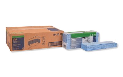 Low-Lint Cleaning Cloth, 1-Ply, 15.4 x 12.8, Unscented, Blue, 80/Bag, 5 Bags/Carton