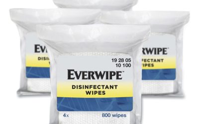 Disinfectant Wipes, 1-Ply, 8 x 6, Lemon, White, 800/Bag, 4 Bags/Carton