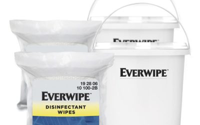 Disinfectant Wipes, 1-Ply, 8 x 6, Lemon, White, 800/Dispenser Bucket, 2 Buckets/Carton