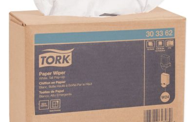 Multipurpose Paper Wiper, 4-Ply, 9.75 x 16.75, White, 125/Box, 8 Boxes/Carton