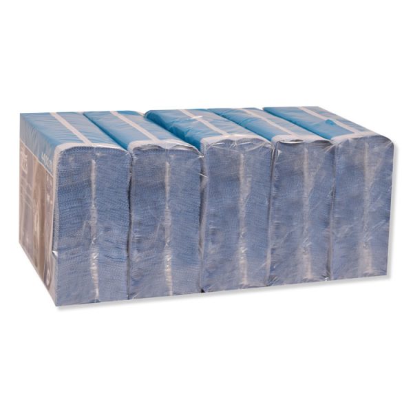 Industrial Paper Wiper, 4-Ply, 12.8 x 16.4, Unscented, Blue, 90/Pack, 5 Packs/Carton - Image 7