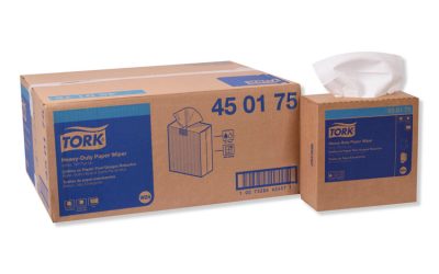 Heavy-Duty Paper Wiper, 1-Ply, 9.25 x 16.25, Unscented, White, 90 Wipes/Box, 10 Boxes/Carton