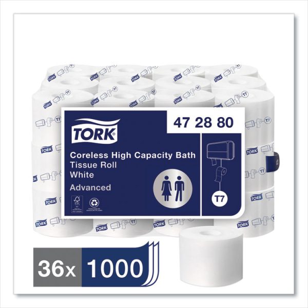 Advanced High Capacity Bath Tissue, Septic Safe, 2-Ply, Coreless, White, 1,000 Sheets/roll, 36 Rolls/carton - Image 2