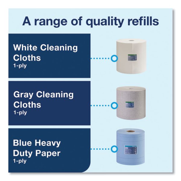 Heavy-Duty Cleaning Cloth, 1-Ply, 12.6" X 912.2 Ft, White - Image 4