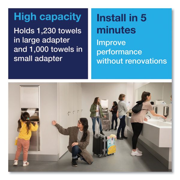 Peakserve Continuous Recessed Cabinet Hand Towel Adapter, 14.37 X 4.29 X 20.35, White - Image 6