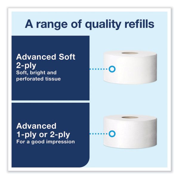 Elevation Bath Tissue Mini-Jumbo Roll Twin Dispenser, 17 x 5.69 x 10.13, Black - Image 3