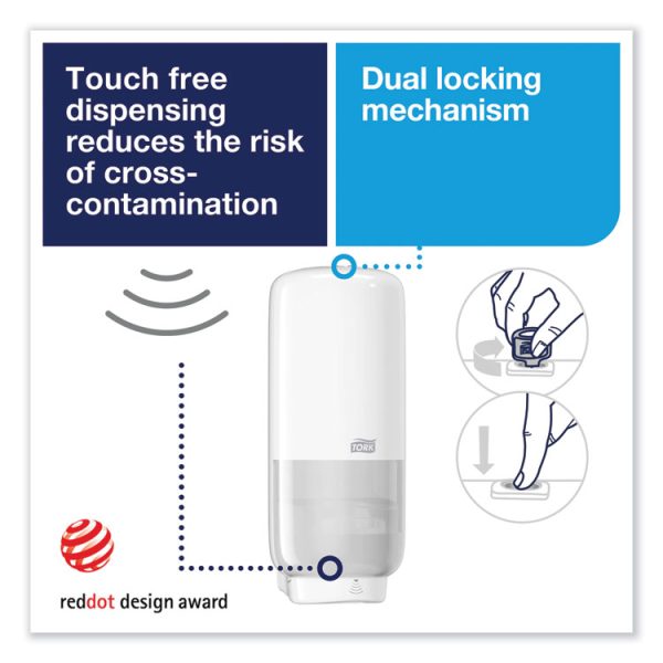 Elevation Foam Skincare Auto Dispenser With Intuition Sensor, 1 L/33 Oz, 4.45 X 5.12 X 10.94, White, 4/carton - Image 2