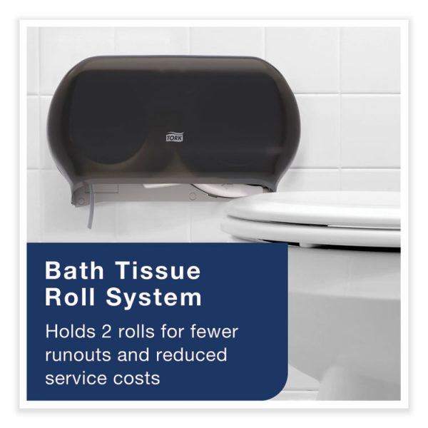 Twin Standard Roll Bath Tissue Dispenser, 12.75 x 5.57 x 8.25, Smoke - Image 6