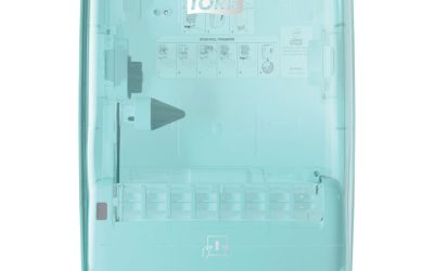 Washstation Dispenser, 12.56 X 10.57 X 18.09, Aqua/white