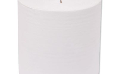 Premium Hand Towel Roll, Notched, 1-Ply, 8″ x 600 ft, White, 720 Sheets/Roll, 6 Rolls/Carton
