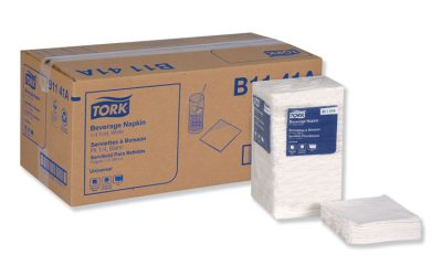 Universal Beverage Napkin, 1-Ply,9.13 X 9.13, 1/4 Fold, Poly-Pack, White, 4000/carton