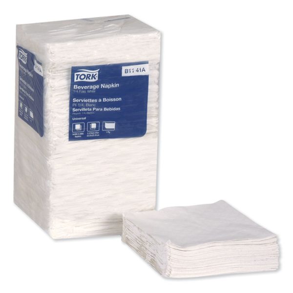 Universal Beverage Napkin, 1-Ply,9.13 X 9.13, 1/4 Fold, Poly-Pack, White, 4000/carton - Image 5