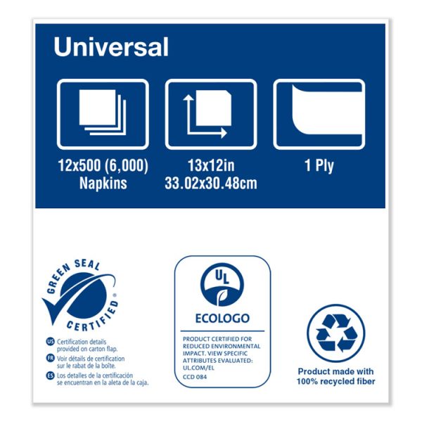 Universal Masterfold Dispenser Napkins, 1-Ply, 13" X 12" Natural, 6000/ct - Image 4