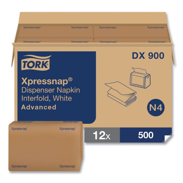 Xpressnap Interfold Dispenser Napkins, 1-Ply, Bag-Pack, 13 X 8.5", White, 6000/carton - Image 2