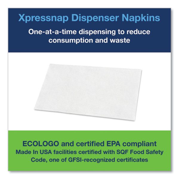 Xpressnap Interfold Dispenser Napkins, 1-Ply, Bag-Pack, 13 X 8.5", White, 6000/carton - Image 6