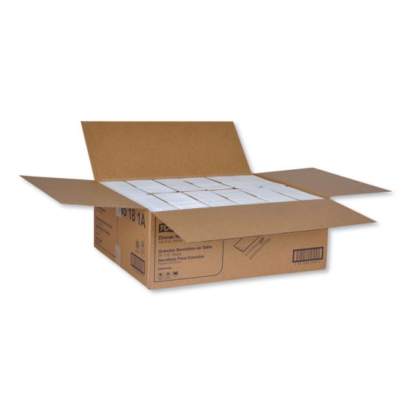 Universal Dinner Napkins, 1-Ply, 15" X 17", 1/8 Fold, White, 3000/carton - Image 3