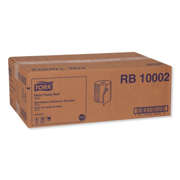 Hardwound Roll Towel, 1-Ply, 7.88" x 1,000 ft, White, 6 Rolls/Carton - Image 3