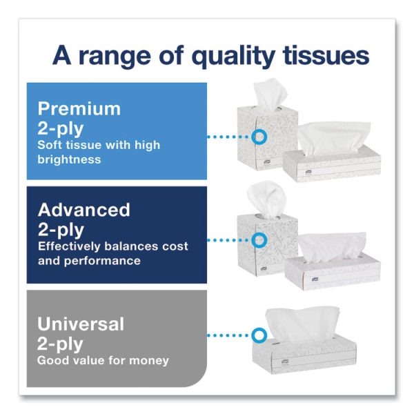 Advanced Facial Tissue, 2-Ply, White, Cube Box, 94 Sheets/box, 36 Boxes/carton - Image 4