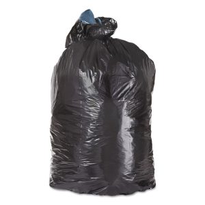 Low-Density Can Liners, 10 Gal, 1 Mil, 24" X 23", Black, 500/carton