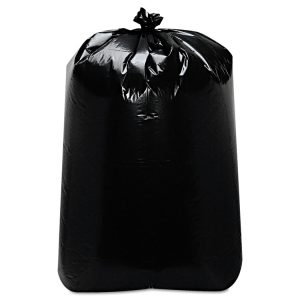 Low-Density Can Liners, 60 gal, 1.6 mil, 22" x 58", Black, 100/Carton