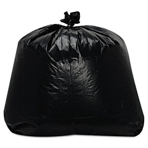 Low-Density Can Liners, 56 Gal, 1.6 Mil, 43" X 47", Black, 100/carton