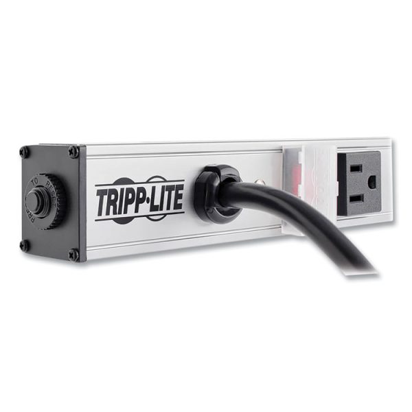 Vertical Power Strip, 12 Outlets, 15 ft Cord, Silver - Image 3