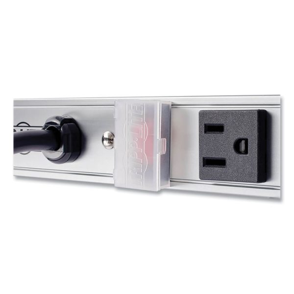 Vertical Power Strip, 12 Outlets, 15 ft Cord, Silver - Image 4