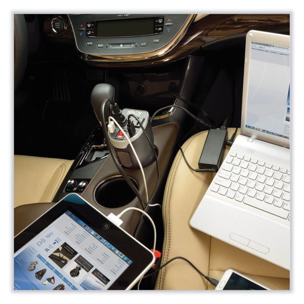 PowerVerter Ultra-Compact Car Inverter, 200 W, Two AC Outlets/Two USB Ports - Image 3