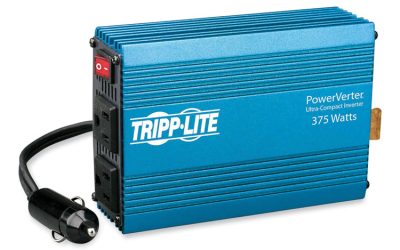 PowerVerter Ultra-Compact Car Inverter, 375 W, 12 V Input/120 V Output, 2 AC Outlets