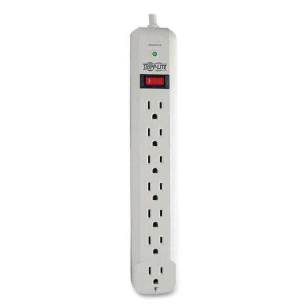 Protect It! Surge Protector, 7 AC Outlets, 6 ft Cord, 1,080 J, Light Gray - Image 6