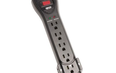 Protect It! Surge Protector, 7 AC Outlets, 7 ft Cord, 2,160 J, Black
