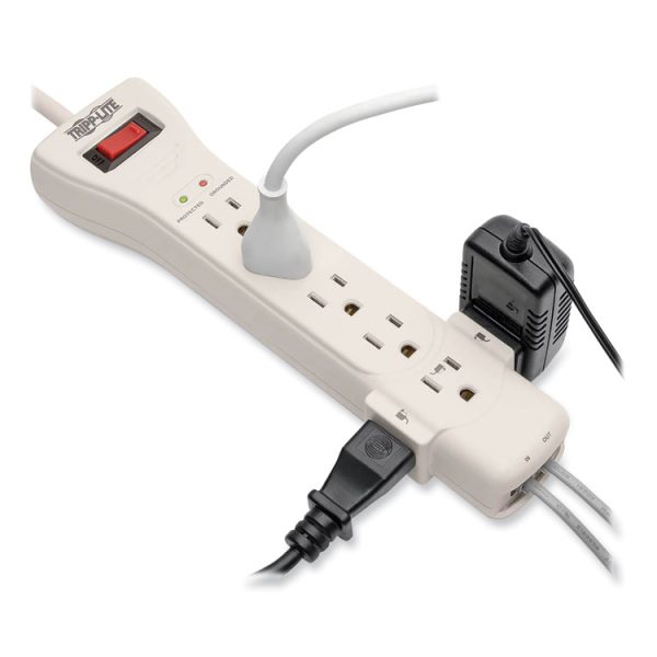 Protect It! Surge Protector, 7 AC Outlets, 15 ft Cord, 2,520 J, Light Gray - Image 5