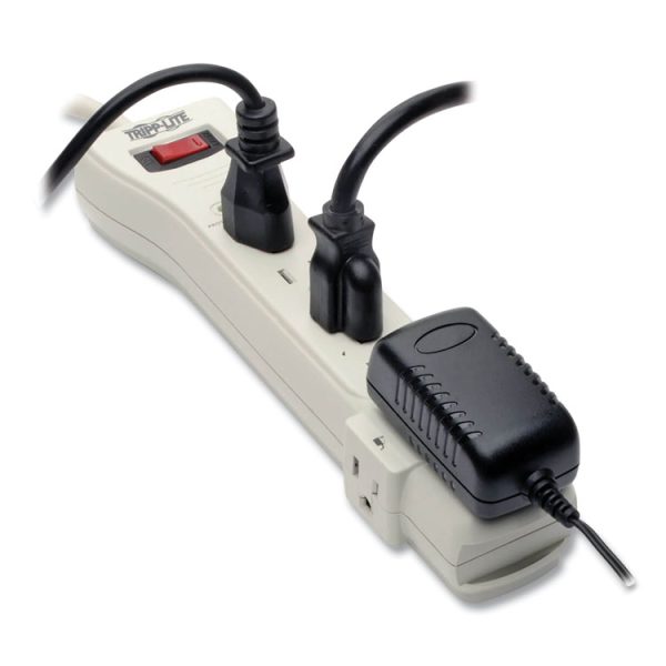Protect It! Surge Protector, 7 AC Outlets, 7 ft Cord, 2,160 J, Light Gray - Image 3