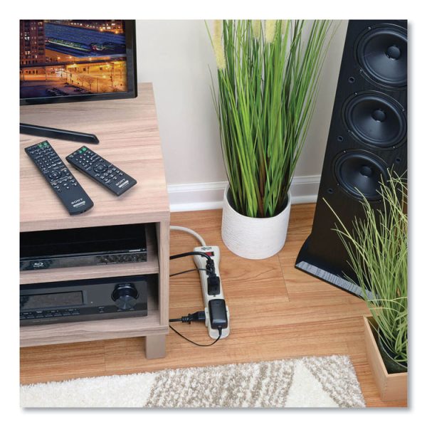 Protect It! Surge Protector, 7 AC Outlets, 7 ft Cord, 2,160 J, Light Gray - Image 8