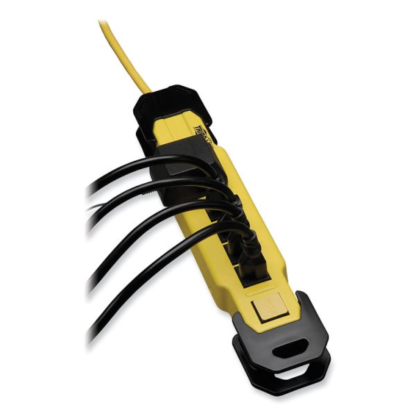 Power It! Safety Power Strip with GFCI Plug, 6 Outlets, 9 ft Cord, Yellow/Black - Image 3