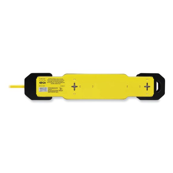 Power It! Safety Power Strip with GFCI Plug, 6 Outlets, 9 ft Cord, Yellow/Black - Image 4