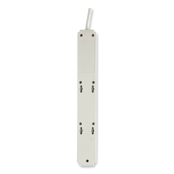 Protect It! Surge Protector, 6 AC Outlets/2 USB Ports, 6 ft Cord, 990 J, Cool Gray - Image 2