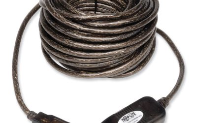 USB 2.0 Active Extension Cable, A to A (M/F), 16 ft, Black