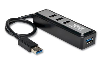 USB 3.0 SuperSpeed Hub, 4 Ports, Black