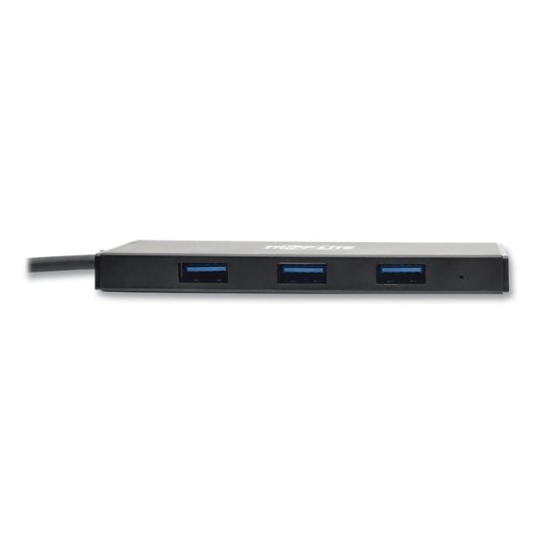 Ultra-Slim Portable Usb 3.0 Superspeed Hub, 4 Ports, Black - Image 3